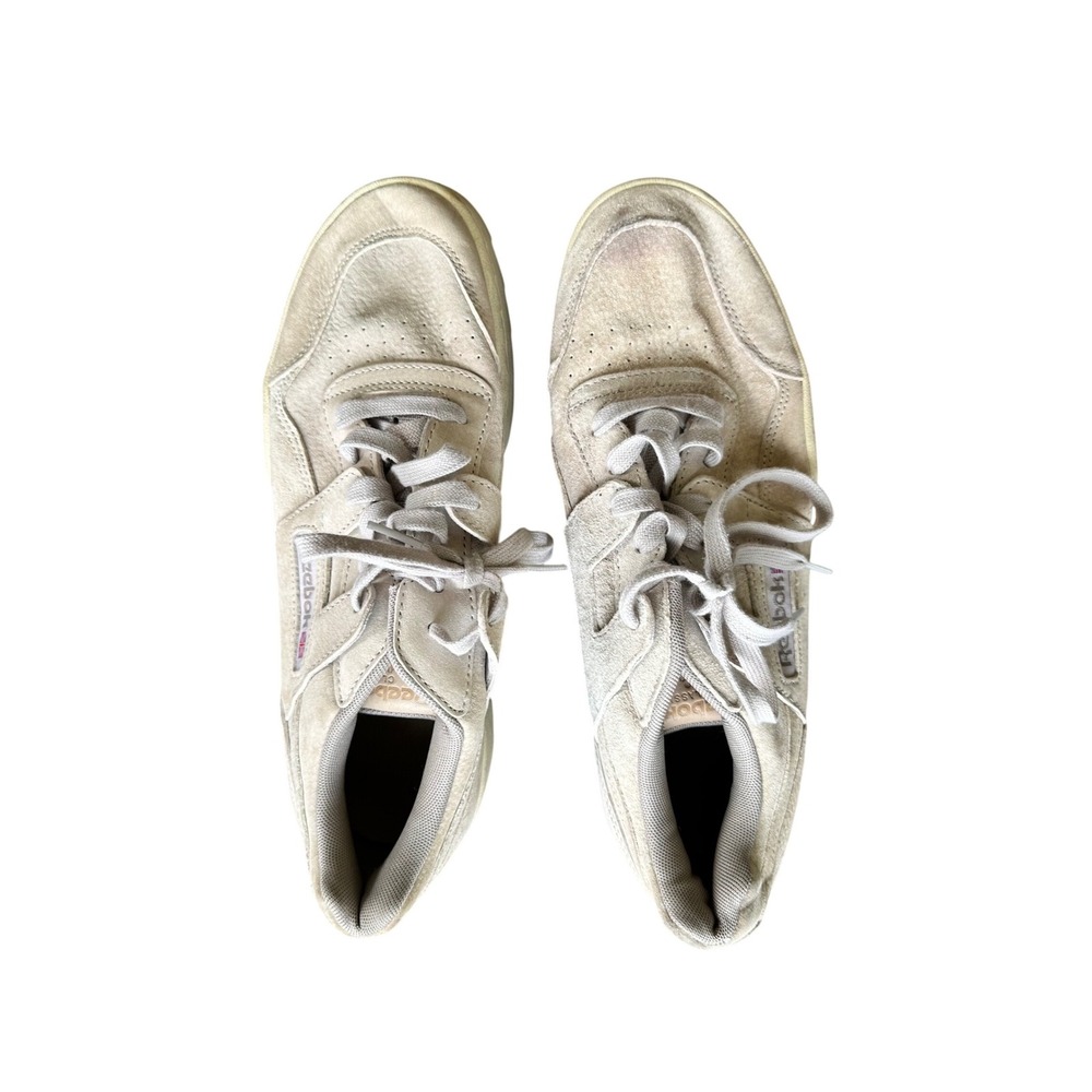 Reebok Workout Plus Ripple Sand Beige Suede Sneakers GX1432 Mens 8 Womens‎ 9.5